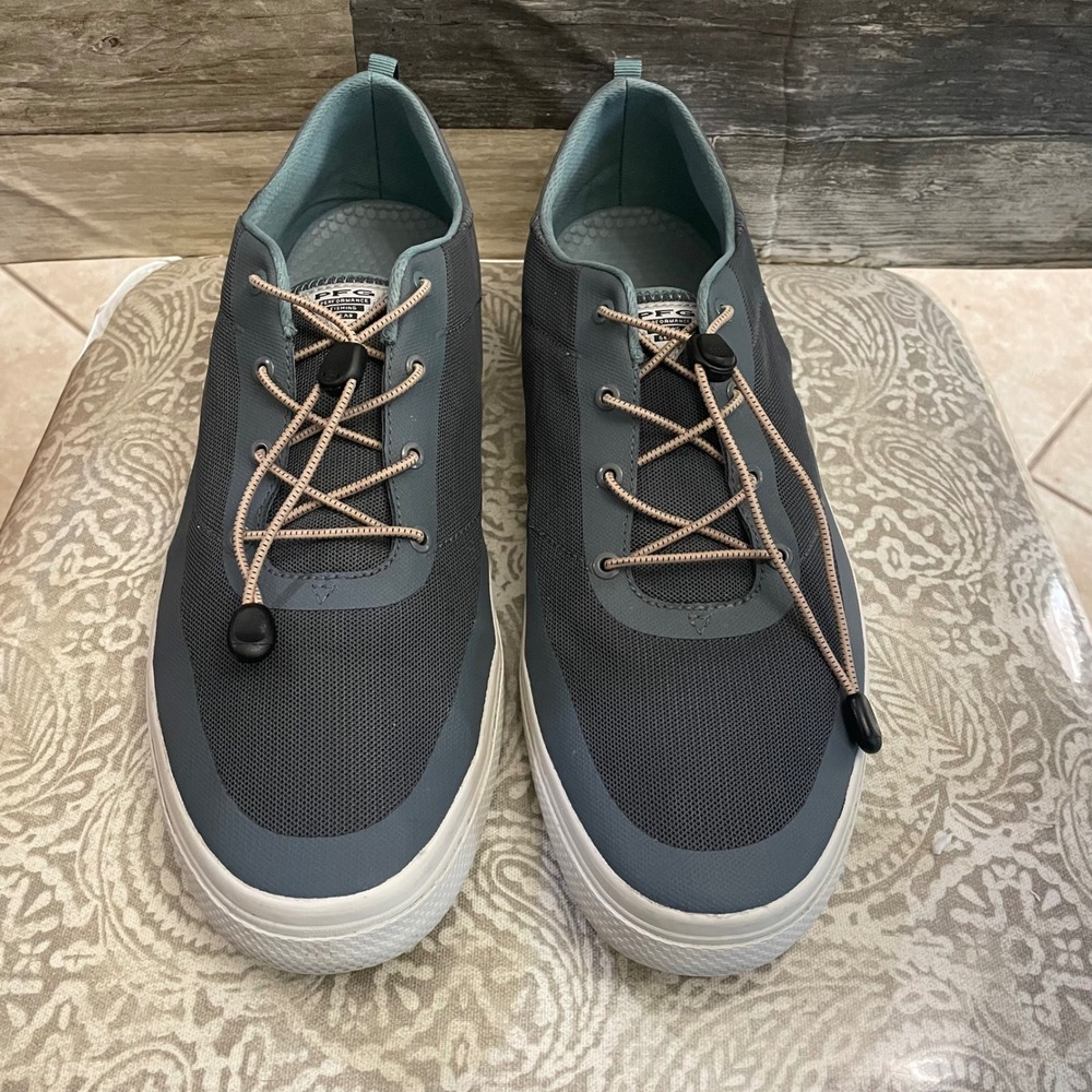 Columbia PFG Mens Slack Tide Lace Fishing Shoes Grey Blue BM6209-053 Size 14